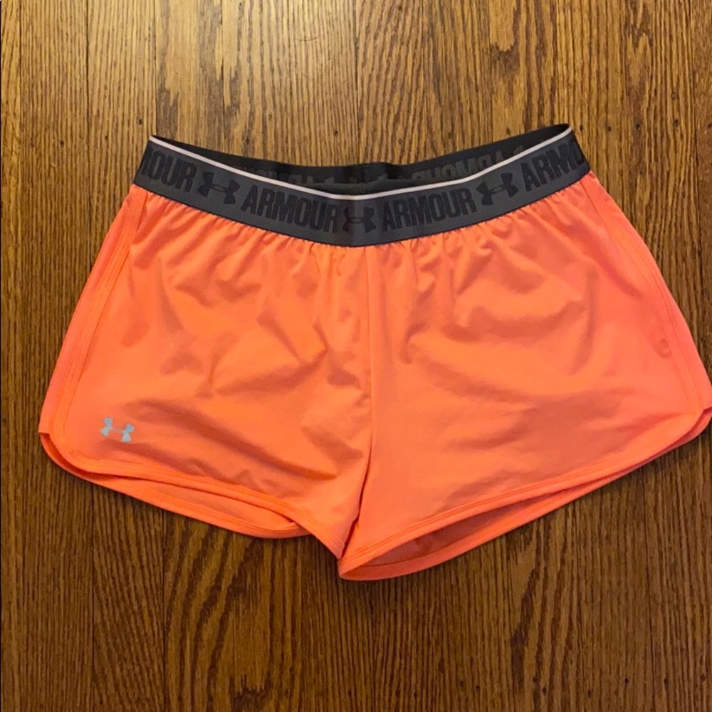 Under Armor Orange Athletic Shorts